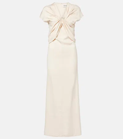 TOVE TOVA GATHERED CRÊPE MAXI DRESS
