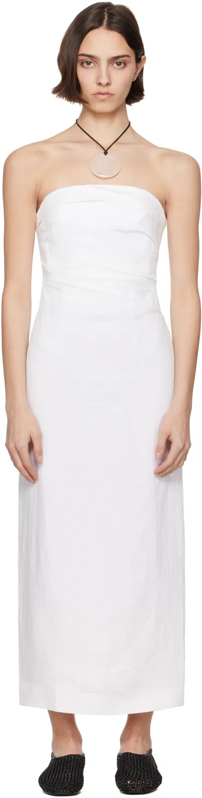 TOVE WHITE SABELLA MIDI DRESS