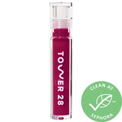TOWER 28 BEAUTY SHINEON LIP JELLY NON-STICKY GLOSS WILD 0.13 OZ/ 3.9 ML