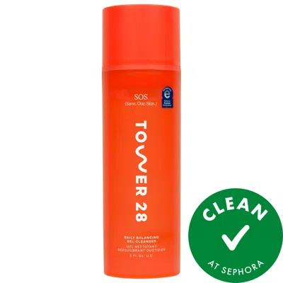 TOWER 28 BEAUTY SOS GENTLE HYDRATING GEL CLEANSER + MAKEUP REMOVER 5 FL OZ. / 148 ML