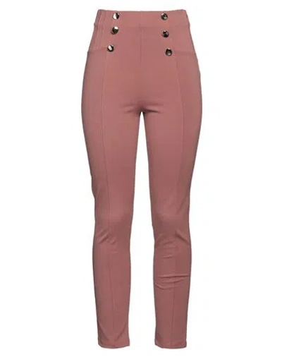 TOY G. TOY G. WOMAN PANTS ANTIQUE ROSE SIZE 8 POLYESTER, ELASTANE