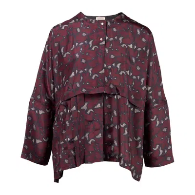 TRACES OF ME WOMEN'S SHIRT ROUND NECK CABERNET L LONDON FOG