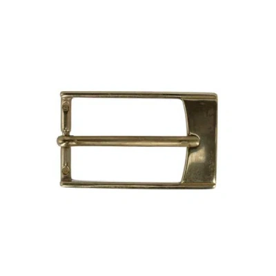 TRAFALGAR TRAFALGAR 30MM ELONGATED RECTANGULAR SOLID BRASS ITALIAN HARNESS BELT BUCKLE