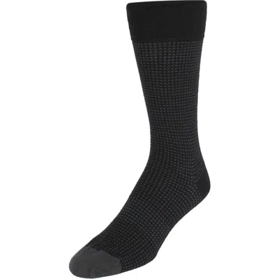 TRAFALGAR TRAFALGAR ALDERIC BIRDSEYE PATTERNED MID-CALF MERINO WOOL SOCKS
