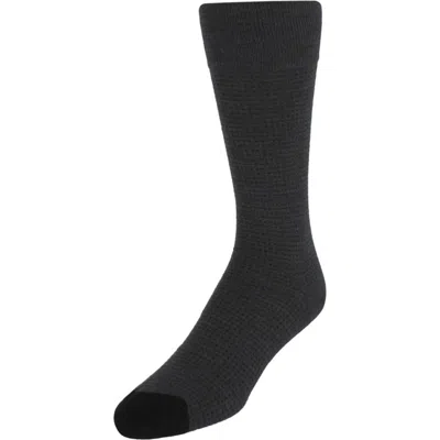 TRAFALGAR TRAFALGAR ALDERIC BIRDSEYE PATTERNED MID-CALF MERINO WOOL SOCKS