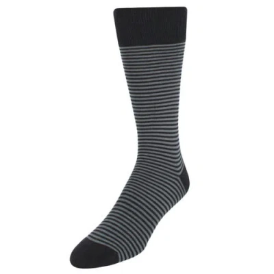 TRAFALGAR TRAFALGAR CARVEL STRIPED PATTERN MID-CALF PIMA COTTON SOCKS