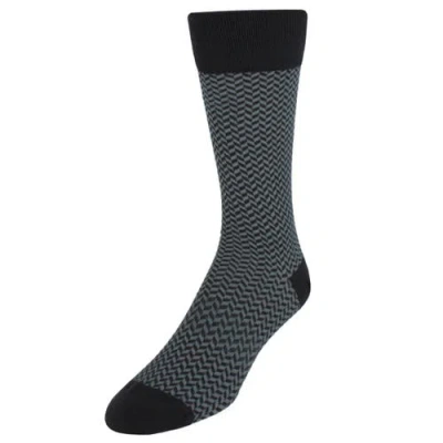 TRAFALGAR TRAFALGAR HOLDEN HERRINGBONE MID-CALF PIMA COTTON SOCKS
