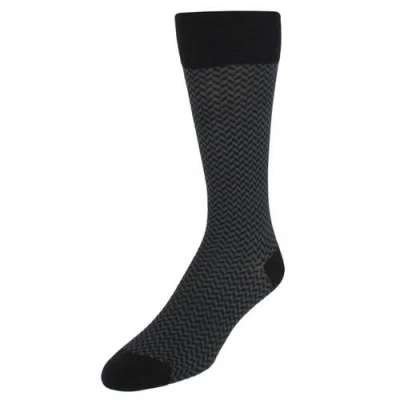 TRAFALGAR TRAFALGAR HOLDEN HERRINGBONE MID-CALF PIMA COTTON SOCKS