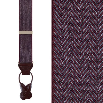 TRAFALGAR TRAFALGAR SILAS CLASSIC HERRINGBONE ELASTIC BUTTON END SUSPENDERS
