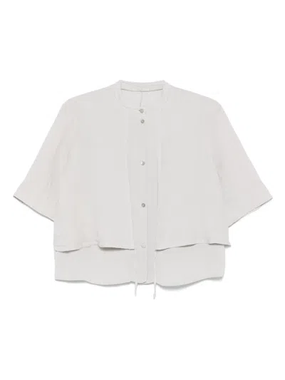 TRANSIT LINEN-BLEND BLOUSE