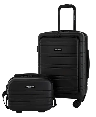 TRAVELERS CLUB DISCOVERY 2-PIECE EXPANDABLE ROLLING CARRY-ON LUGGAGE SET