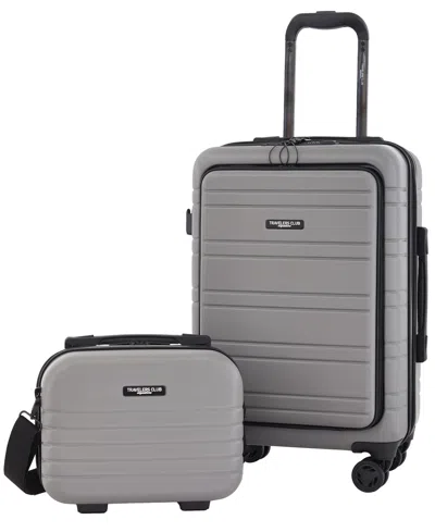 TRAVELERS CLUB DISCOVERY 2-PIECE EXPANDABLE ROLLING CARRY-ON LUGGAGE SET