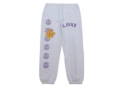 TRAVIS SCOTT X MITCHELL & NESS LSU TIGERS CLASSIC SWEATPANTS IN HEATHER GRAY