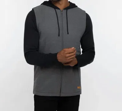 TRAVISMATHEW SCAVENGER HOODIE IN HEATHER DARK GREY