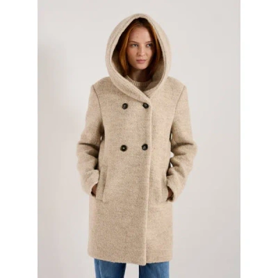 TRENCH & COAT MANTEAU À CAPUCHE EN LAINE VIERGE ET ALPAGA MÉLANGÉE