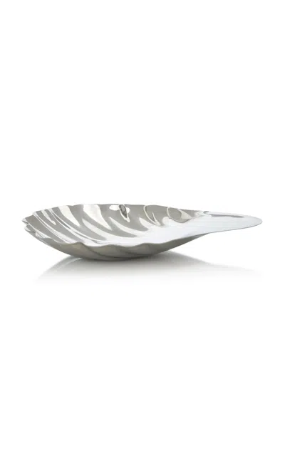 TRES J SILVER-PLATED SHELL TRAY