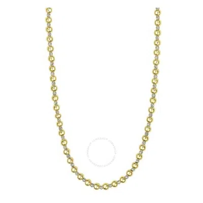 TRESORRA TRESORRA 14K YELLOW & WHITE GOLD BEAD NECKLACE
