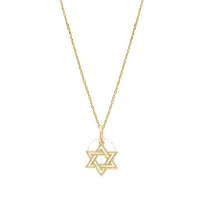 TRESORRA TRESORRA 14K YELLOW GOLD GOLD STAR OF DAVID PENDANT NECKLACE