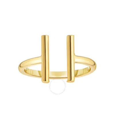 TRESORRA TRESORRA 14K YELLOW GOLD OPEN DOUBLE BAR RING