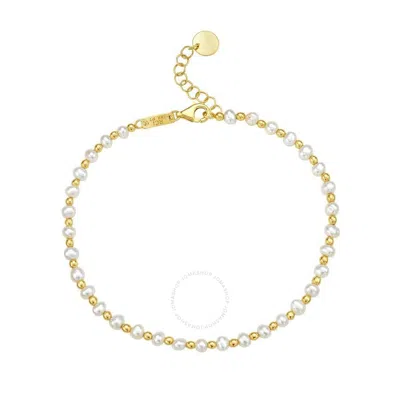 TRESORRA TRESORRA 14K YELLOW GOLD PEARL BEAD BRACELET