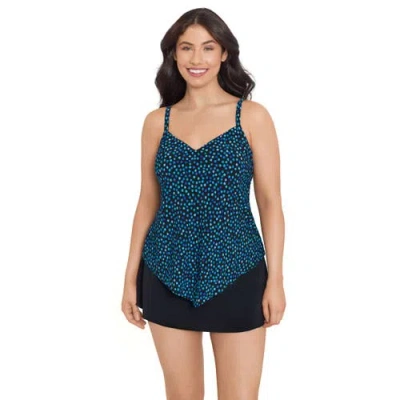 TRIMSHAPER TRIMSHAPER HANK HANDKERCHIEF PLUS SIZE TANKINI SWIMSUIT TOP