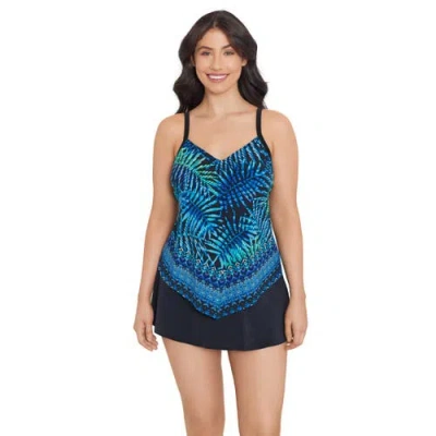 TRIMSHAPER TRIMSHAPER HANK HANDKERCHIEF PLUS SIZE TANKINI SWIMSUIT TOP