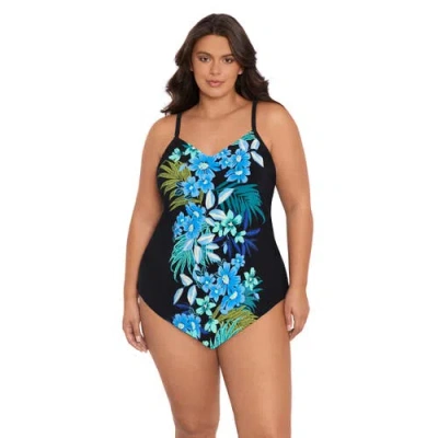 TRIMSHAPER TRIMSHAPER HANK HANDKERCHIEF PLUS SIZE TANKINI SWIMSUIT TOP