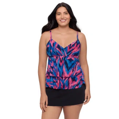 TRIMSHAPER TRIMSHAPER LEONA V-NECKLINE TANKINI SWIMSUIT TOP