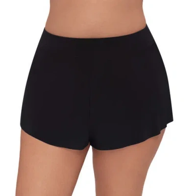 TRIMSHAPER TRIMSHAPER MID-RISE DRAPE SWIM SHORT
