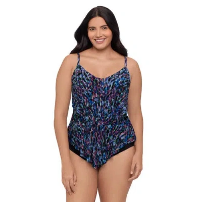 TRIMSHAPER TRIMSHAPER RONNIE 2 TIER RUFFLE TANKINI SWIMSUIT TOP