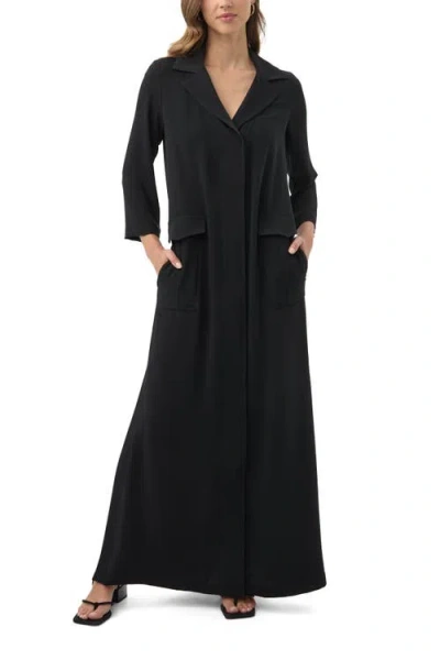 TRINA TURK TRINA TURK ANNECY LONG SLEEVE SOLID MAXI DRESS