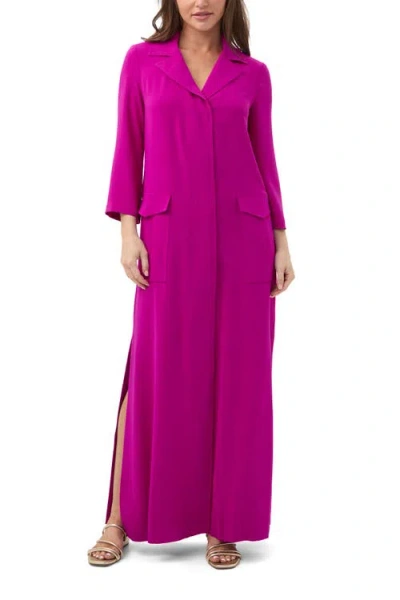 TRINA TURK TRINA TURK ANNECY LONG SLEEVE SOLID MAXI DRESS