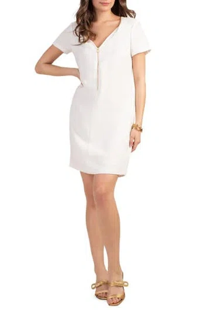 TRINA TURK TRINA TURK BANNING 2 FRONT ZIP SHIFT DRESS
