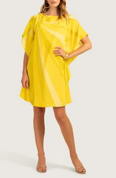 TRINA TURK TRINA TURK GLOBAL BURST PRINT SILK DRESS