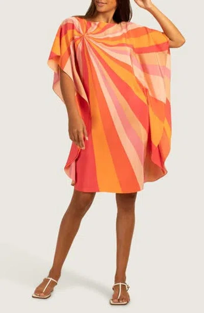 TRINA TURK TRINA TURK GLOBAL BURST PRINT SILK DRESS