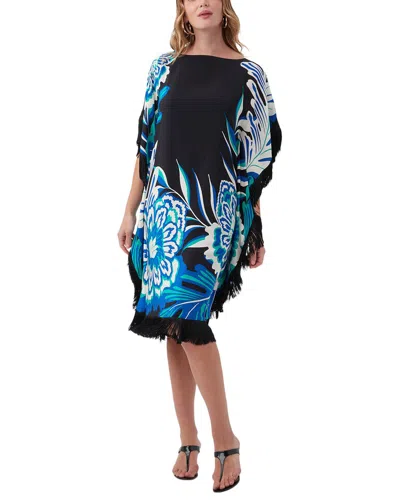 TRINA TURK GLOBAL FRINGE SILK DRESS