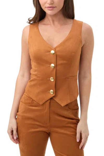TRINA TURK TRINA TURK KOFI 2 FAUX SUEDE VEST