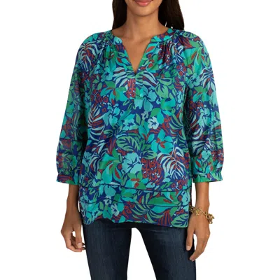 TRINA TURK TRINA TURK LIGHT HEARTED BALLOON SLEEVE TOP