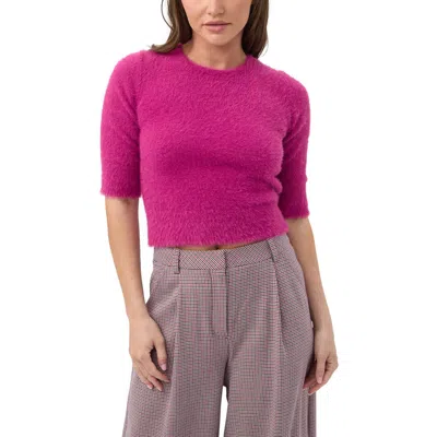 TRINA TURK TRINA TURK MALIAH FUZZY ELBOW SLEEVE SWEATER