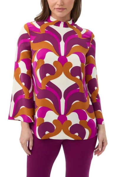 TRINA TURK TRINA TURK NYSSA HIGH NECK PRITNTED TOP
