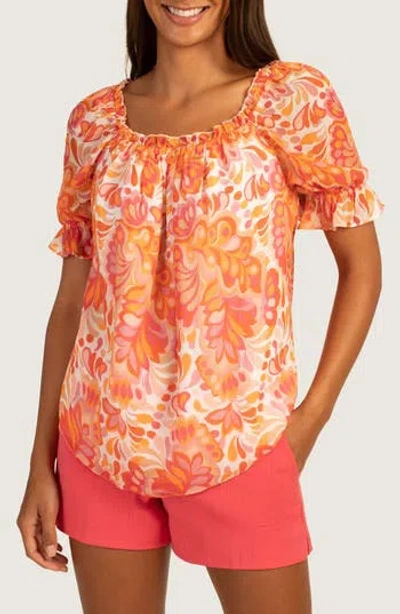 TRINA TURK TRINA TURK SOPHIA 2 RUFFLED TOP