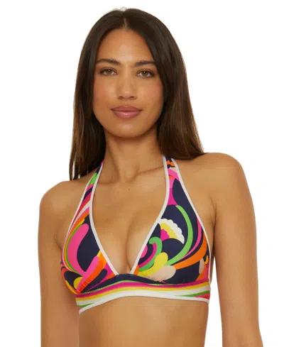 TRINA TURK WOMEN'S REVERSIBLE HALTER BIKINI TOP