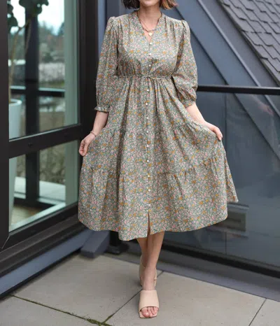 TROVATA SYLVIE MIDI DRESS IN PETITS FRUITS