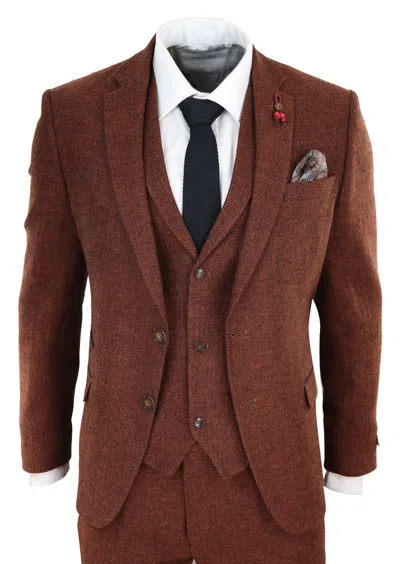 TRUCLOTHING 3 PIECE HERRINGBONE SUIT 281