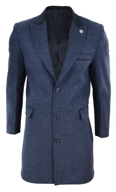 TRUCLOTHING 3/4 LONG OVERCOAT HERRINGBONE TWEED PEAKY BLINDERS
