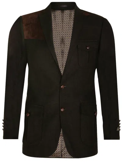 TRUCLOTHING HERREN WOLLE TWEED JAGD JACKE JAGD BLAZER LÄSSIG ELEGANT ELLBOGENFLICKEN OLIVE