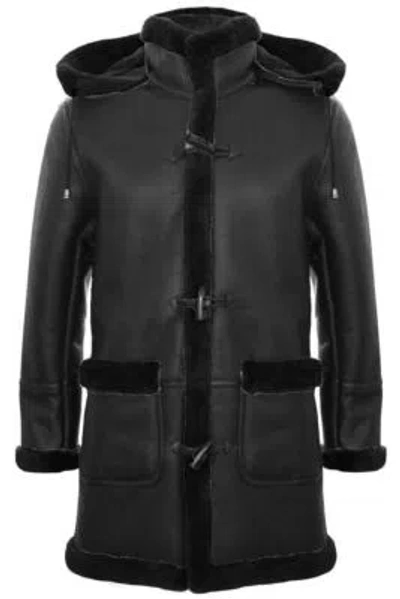 TRUCLOTHING HERRENJACKE 100% ECHTLEDER SCHWARZ ZWEITER WELTKRIEG DESIGN 3/4 SCHAFFELL