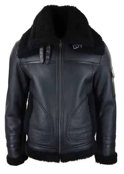 TRUCLOTHING INFINITY MEN'S SHEARLING SHEEPSKIN ZIPPED COAT