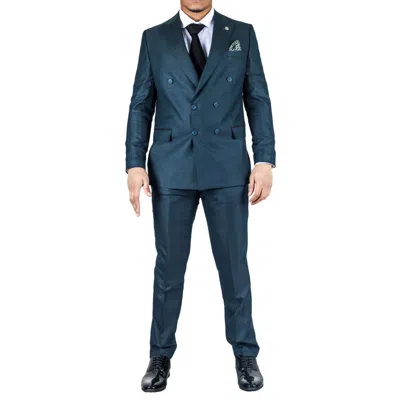 TRUCLOTHING TRUCLOTHING STZ93 - MEN'S GREEN DOUBLE BREASTED 2 PIECE SUIT
