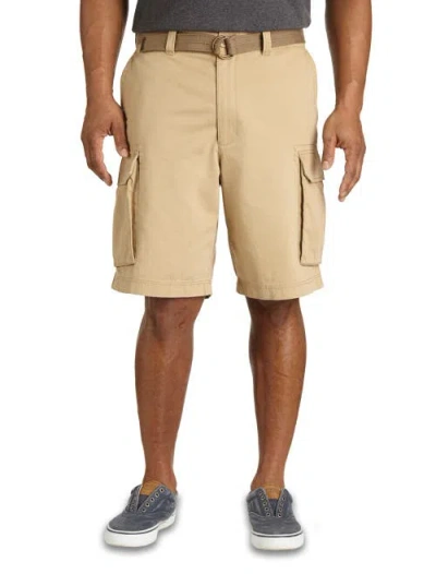 TRUE NATION TRUE NATION BY DXL RELAXED-FIT TWILL CARGO SHORTS